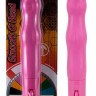 Розовый волнообразный вибромассажёр с колёсиком Magic Dial - 19,5 см.