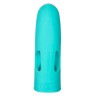 Бирюзовая вибронасадка на палец Marvelous Tickler - 10,25 см.