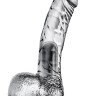 Прозрачный вибратор-реалистик Vibrating Ding Dong - 16,5 см.