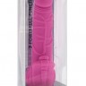 Розовый вибратор с лепестками у основания PURRFECT SILICONE CLASSIC 7INCH PINK - 18 см.