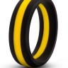 Черно-желтое силиконовое эрекционное кольцо Silicone Go Pro Cock Ring