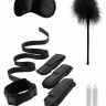 Черный игровой набор БДСМ Bed Bindings Restraint Kit