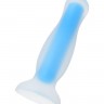 Голубая, светящаяся в темноте анальная втулка Namor Glow - 12,5 см.