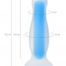 Голубая, светящаяся в темноте анальная втулка Namor Glow - 12,5 см.