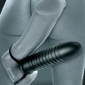 Рельефная насадка на пенис для двойной стимуляции Ribbed Double Trouble - 16,5 см.