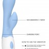 Голубой G-spot вибратор Sunset со стимулятором клитора - 20 см.