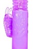 Фиолетовый вибромассажер Butterfly Stroker - 29,8 см.