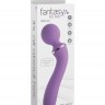 Фиолетовый двусторонний вибростимулятор Duo Wand Massage-Her - 19,6 см.