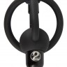 Черный силиконовый дилятор с вибрацией и кольцом PenisPlug with a Glans Ring & Vibration