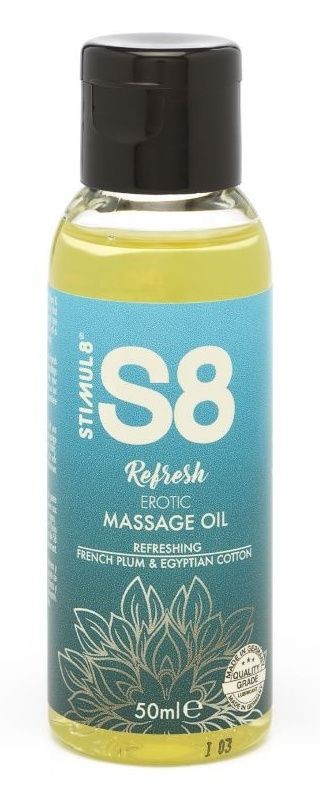Массажное масло S8 Massage Oil Refresh с ароматом сливы и хлопка - 50 мл.