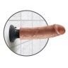 Кофейный вибратор со съемной присоской 8" Vibrating Cock - 21,6 см.