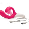 Розовый вибромассажёр с клиторальным отростком We Vibe Nova Pink - 21,5 см.