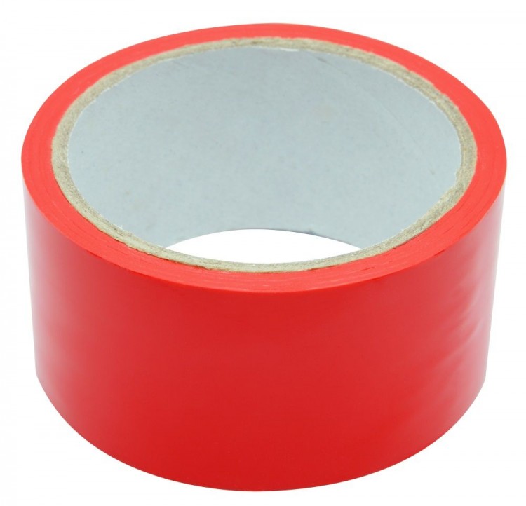 Красный скотч для связывания Bondage Ribbon - 18 м.