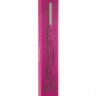 Розовая плётка Leather Whip Metal Long - 49,5 см.