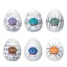 Набор из 6 мастурбаторов Tenga EGG Hard Boiled с различным рельефом