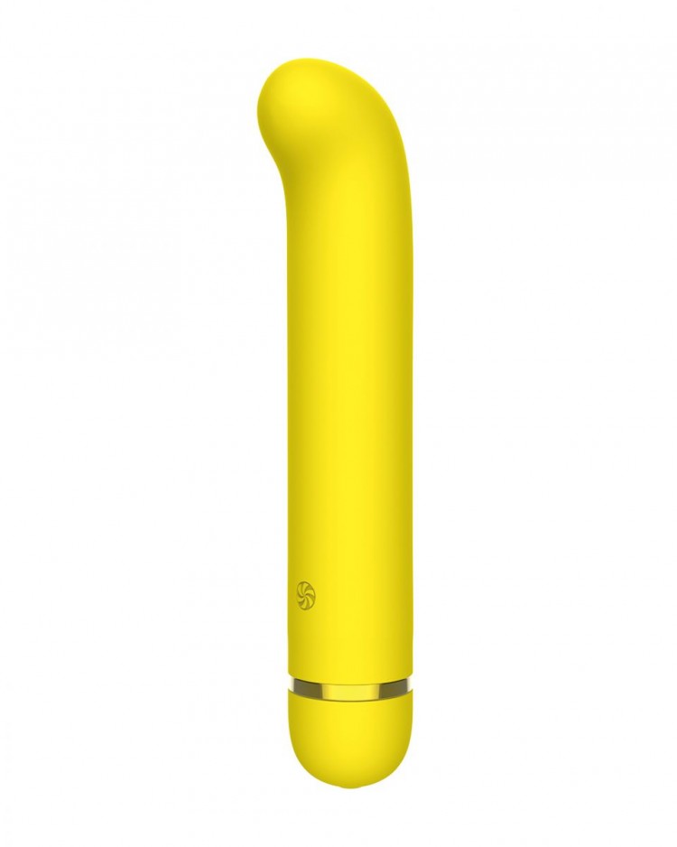 Желтый перезаряжаемый вибратор Flamie - 18,5 см.