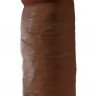 Коричневый фаллоимитатор King Cock 10" Chubby - 25 см.