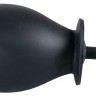 Черная надувная анальная пробка True Black - 11,5 см.