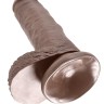 Коричневый фаллоимитатор с мошонкой 7" Cock with Balls - 19,4 см.