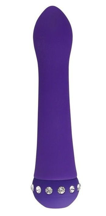 Фиолетовый вибратор BLISS CARESSING VIBE - 14,2 см.