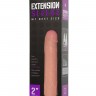 Насадка-удлинитель Extension sleeve телесного цвета - 18,5 см.