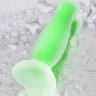 Зеленая, светящаяся в темноте анальная втулка Victor Glow - 10 см.