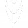 Серебристое плетеное украшение Magnifique Back and Cleavage Chain