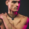 Черный ошейник Embrace с ключиком