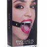 Расширяющий кляп Ring Gag XL с чёрными ремешками