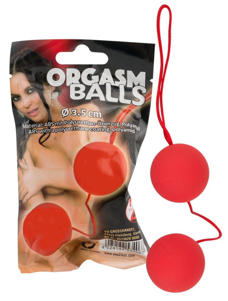 Красные вагинальные шарики Orgazm Balls