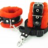 Набор на кровать с красным мехом BDSM Light