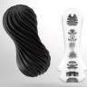Мастурбатор FLEX Rocky Black с плотным рельефом