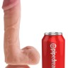 Фаллоимитатор с мошонкой Dual Density 7.5" Cock - 19 см.