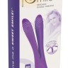 Фиолетовый сдвоенный вибратор Bendable Double Vibrator - 24,3 см.