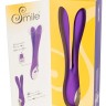 Фиолетовый сдвоенный вибратор Bendable Double Vibrator - 24,3 см.